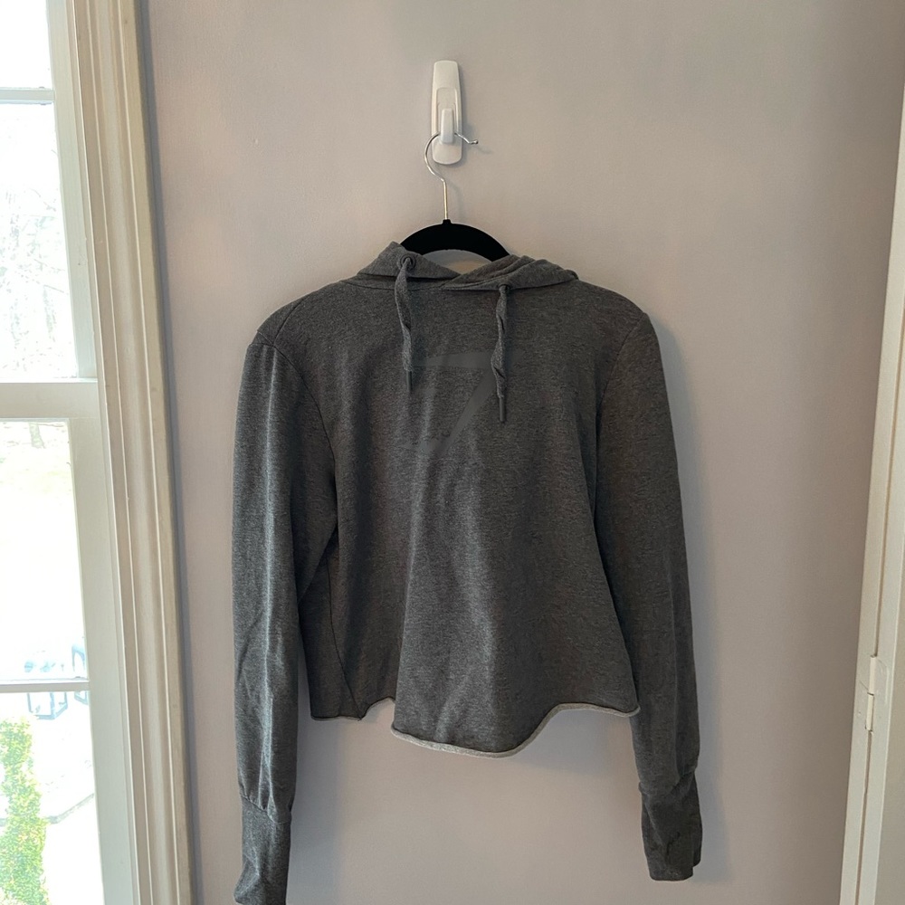 Grey Gymshark Cropped Hoodie size small